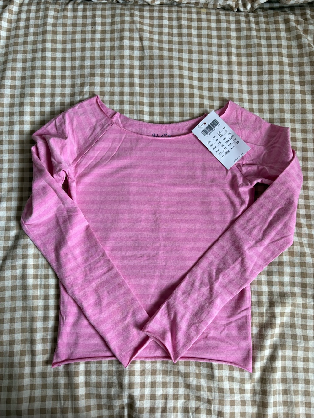 Brandy Melville Pink Striped Top